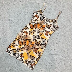 Bear Dance Butterfly Print Mini Dress L